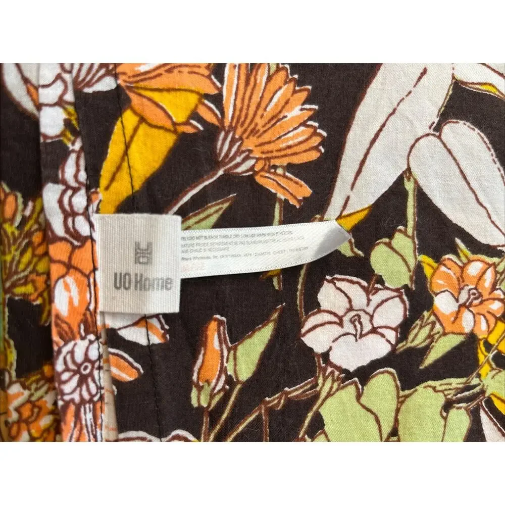 Urban Outfitters Mila Queen Flat Sheet Garden Fairy Y2K Boho Earthy Floral Anthr